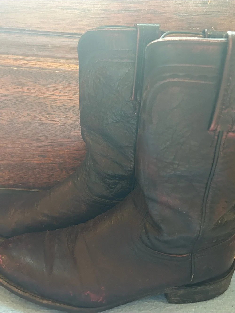 Lucchese men 9 exotic roper cowboy boots